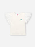 Blusa Infantil com Manga de Tule Foil
