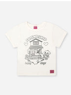 Blusa Infantil para Colorir com Canetinhas – Camiseta Menina Verão Interativa NATURAL/CASINHA