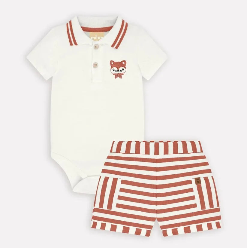 Conjunto Body Com Bermuda Terracota milon