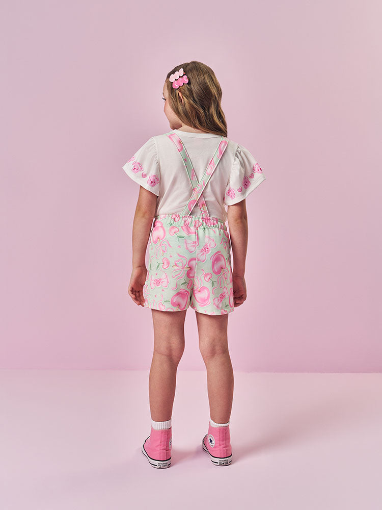Conjunto Infantil Blusa E Jardineira Verde Cidra 12703 Cinti