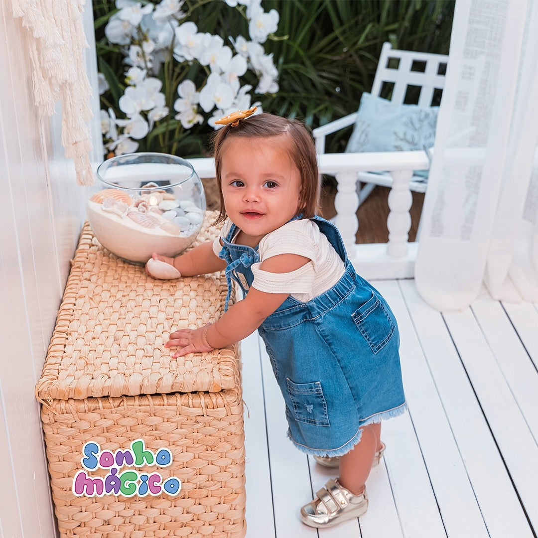 Jardineira Jeans Fashion