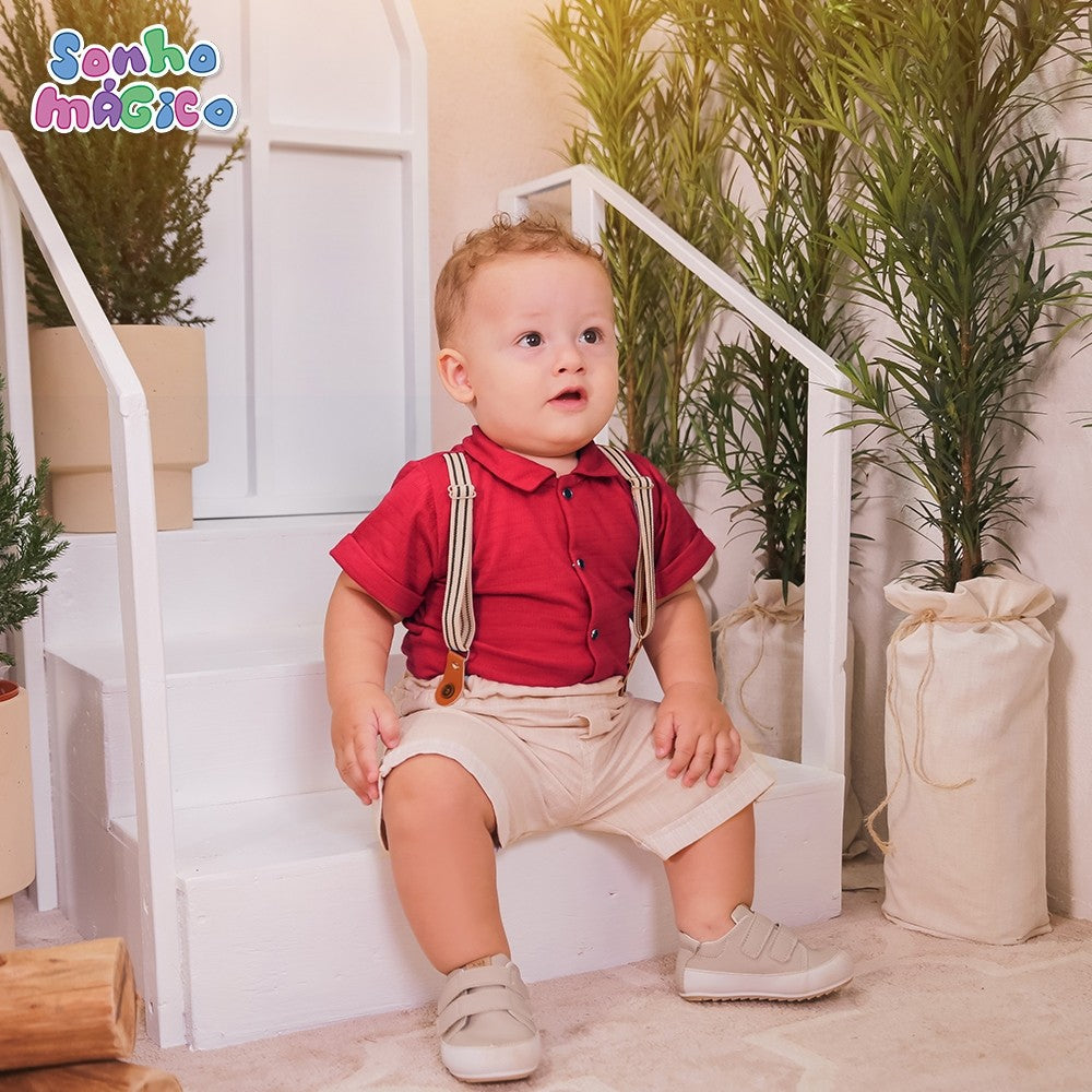 Conjunto Malha Sarja Estiloso