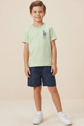 Conjunto de camiseta em piquet e bermuda em nylon