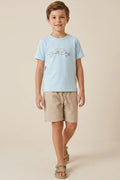 Conjunto de Camiseta em Piquet e Bermuda em Nylon