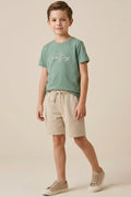 Conjunto de camiseta em suedine e bermuda em moletwill