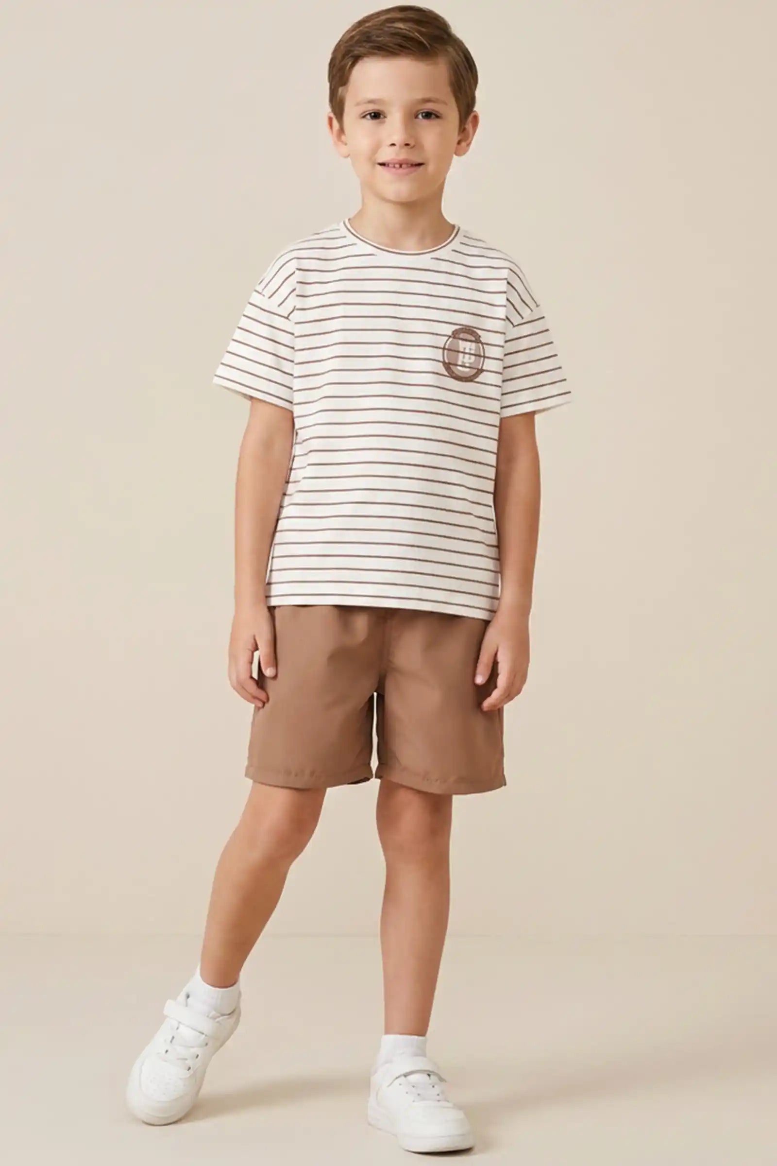 Conjunto de Camiseta em Cotton e Bermuda Nylon