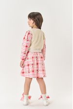 Vestido Infantil Menina Com Colete Rosa Mundo Cinti