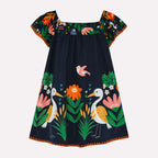 Vestido Infantil Menina com Ponto Concha Nanai