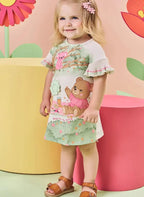 Vestido Ursinha Verde em Malha Fresh-KUKIÊ