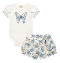 Conjunto Bebê Menina Body E Shorts Verão Milon