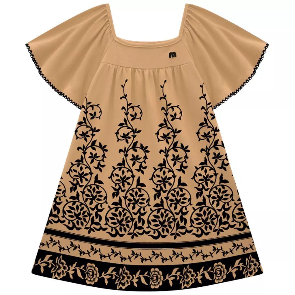 Vestido festa Infantil Menina em Cotton Verão Milon
