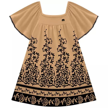 Vestido festa Infantil Menina em Cotton Verão Milon