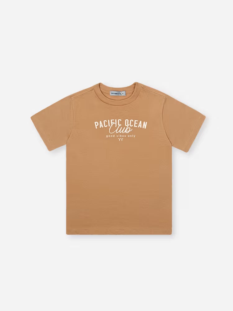 Camiseta Infantil Pacific Ocean Club em Meia Malha Belga